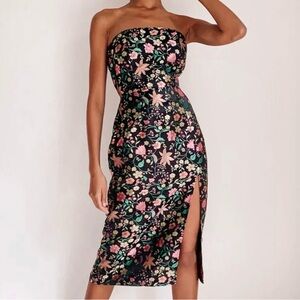 Floral Strapless Dress